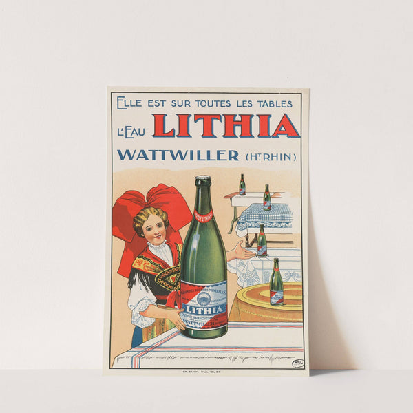 Elle est sur toutes les tables – L’eau Lithia Wattwiller (Haut-Rhin) by Charles Bahy