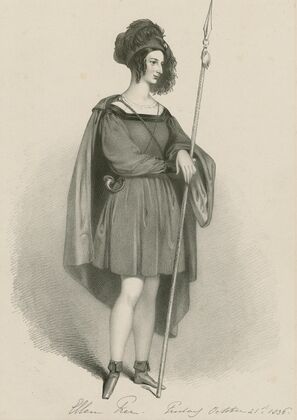 Ellen Tree as Rosalind in Shakespeare’s As you like it ‘Thou speak’st wiser than thou art ware of’ (1838) — size preview