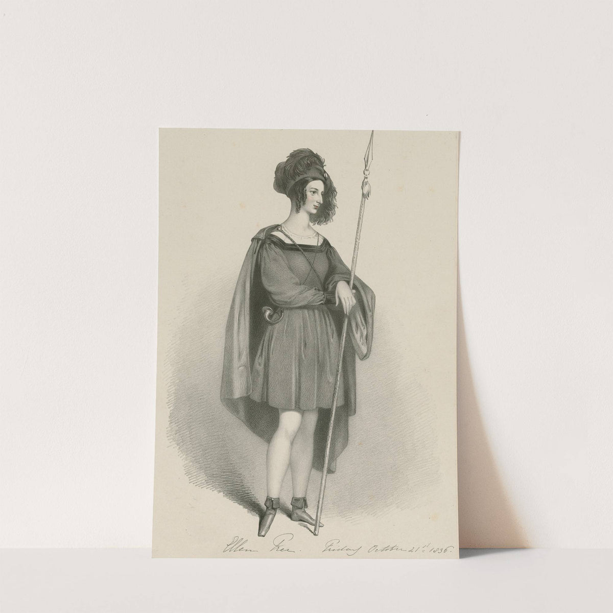 Ellen Tree as Rosalind in Shakespeare’s As you like it ‘Thou speak’st wiser than thou art ware of’ (1838) by Richard James Lane