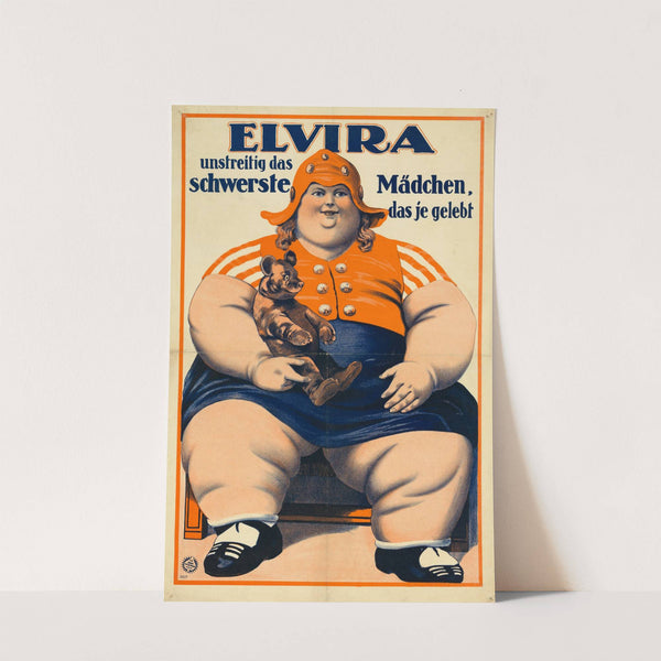 Elvira, unstreitig das schwerste Mädchen, das je gelebt (1920) by Adolf Friedländer Lith.