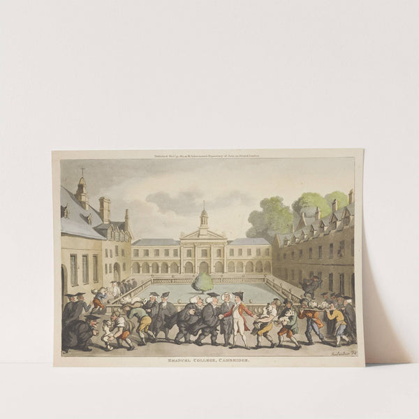 Emanuel College, Cambridge (1811) by Thomas Rowlandson