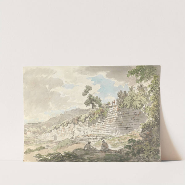 Embankment below Ariccia by Carlo Labruzzi