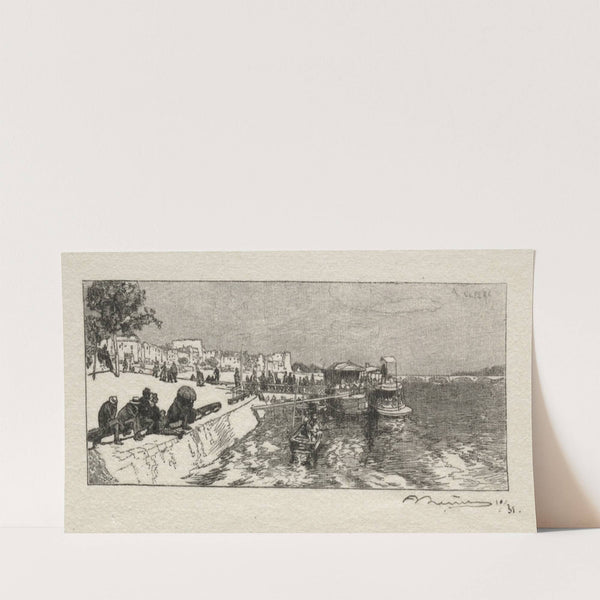 Embarcadére a Bercy (1890) by Auguste Louis Lepère