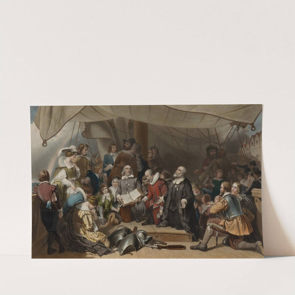 Embarkation of the Pilgrims by Samuel Bellin