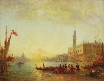 Embarquement quai des Esclavons, durant une inondation — size preview