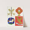 Emblems of St. Peter and St. Paul; the blessed Sacrament, and the Lamb of God. by Augustus Pugin