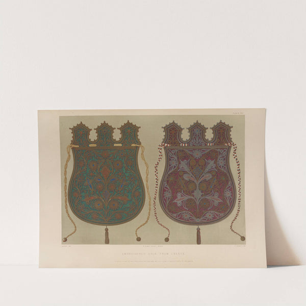 Embroidered bags from Greece by Matthew Digby Wyatt