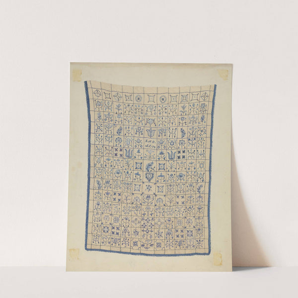 Embroidered Coverlet by Mae A. Clarke