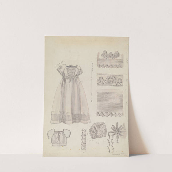 Embroidered Dress & Mull Cap by Ella Josephine Sterling