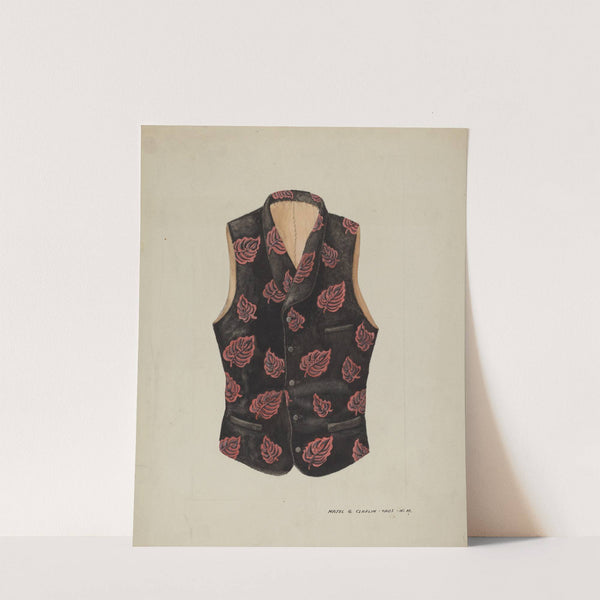 Embroidered Velvet Vest by Majel G. Claflin