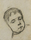 Emil Gauguin as a Child, Head on a Pillow
