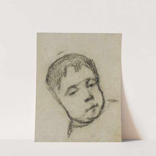 Emil Gauguin as a Child, Head on a Pillow by Paul Gauguin