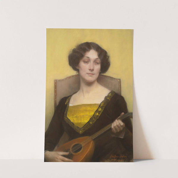 Emilia Floege Playing The Mandolin by Bertha Müller