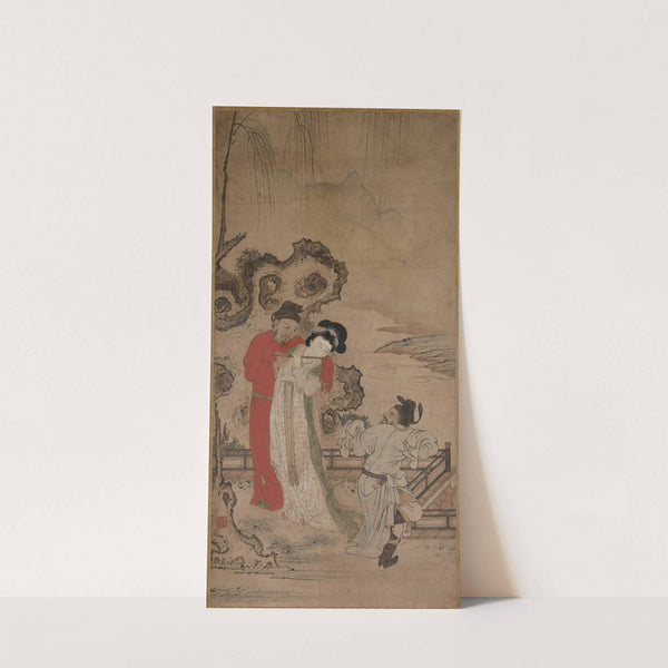 Emperor Minghuang Teaching Yang Gueifei to Play the Flute (late 1400s–early 1500s) by Choryusai