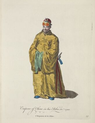 Emperor of China in his robes, in 1700. L’empereur de la Chine. (1757-1772)
