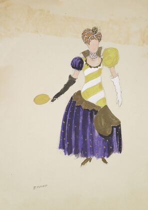 Emperor’s New Clothes: Empress Yellow and white striped top (1934-1943) — size preview
