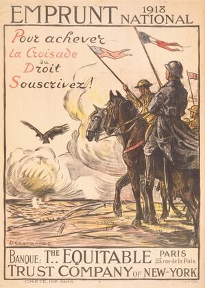 Emprunt National 1918. Pour achever la croisade du droit souscrivez! (1918)