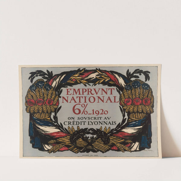 Emprunt national. On souscrit au Crédit Lyonnais (1920) by Victor Menu