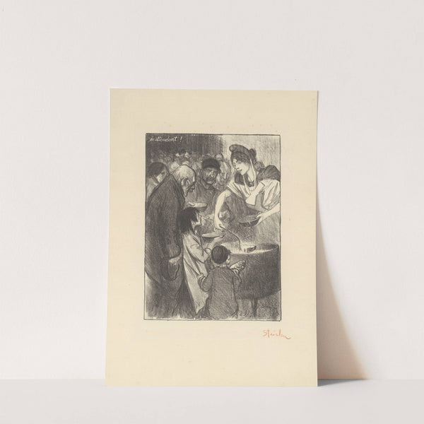 En attendant (1895) by Théophile Alexandre Steinlen