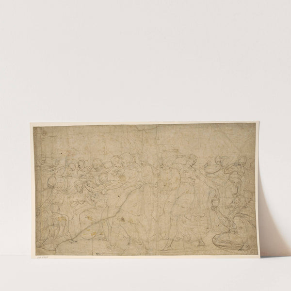 En bacchisk procession by Battista Franco