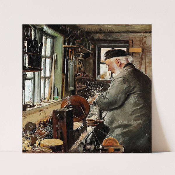 En Drejer ved sin Drejebænk (1890) by Laurits Andersen Ring