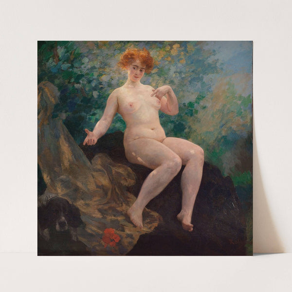 En été, Femme au chien (1909) by Alfred Philippe Roll
