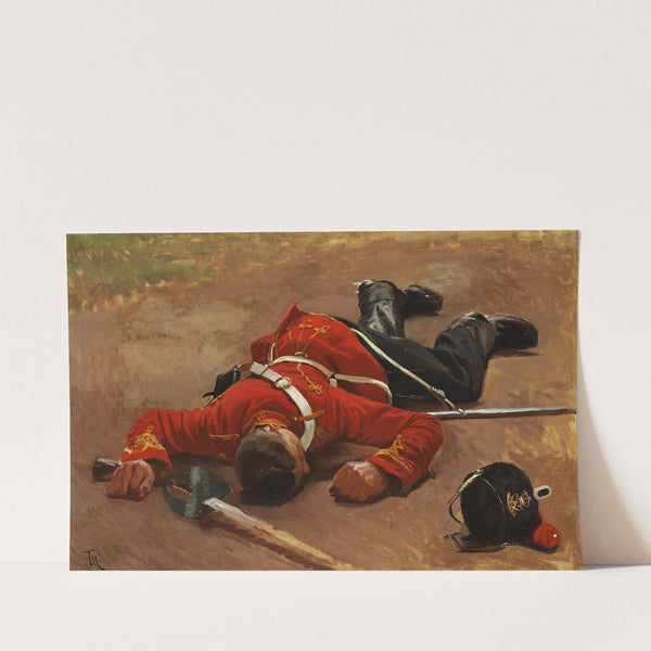 En falden tysk husar by Frants Henningsen