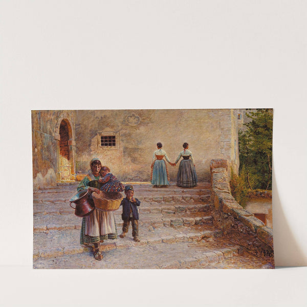 En fattig italienerinde med sine børn (1890) by Kristian Zahrtmann