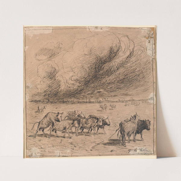 En flok tyregale køer på Saltholm (1887) by Theodor Philipsen