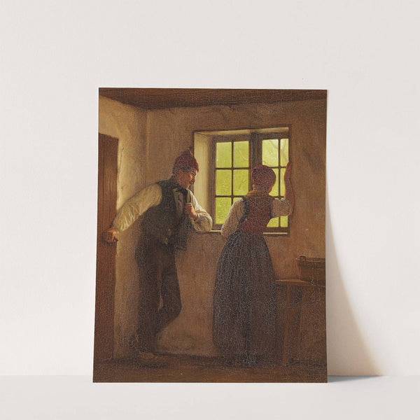 En frierscene by Julius Exner