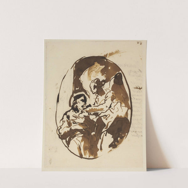 En helgen modtager nadveren by Giovanni Domenico Tiepolo