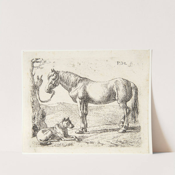 En hest og en hund by Pieter van Laer