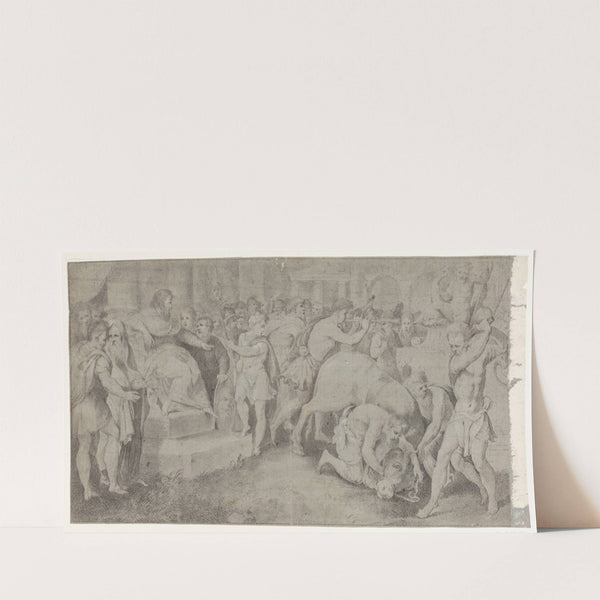 En hvid tyr ofres foran en hersker by Raphael