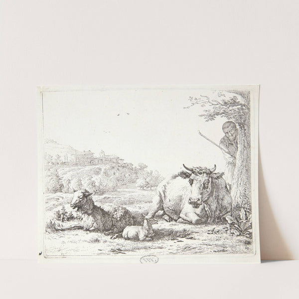 En hyrde bag et træ by Karel Dujardin