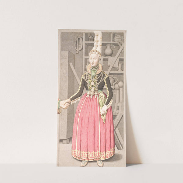 En Jomfrue i Bryllups Dragt by Olavius