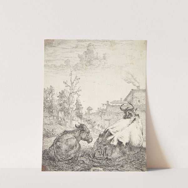 En ko og en kalv by Karel Dujardin