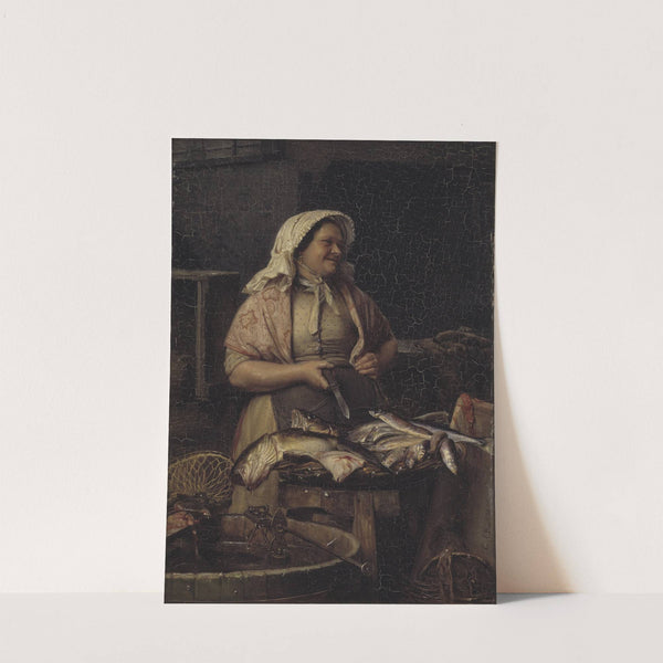 En kone, der sælger fisk (1875) by Carl Bloch