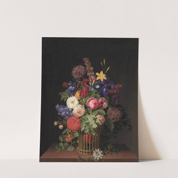 En Let Rørkurv Med Blomster (1808) by Cladius Detlev Fritzsch