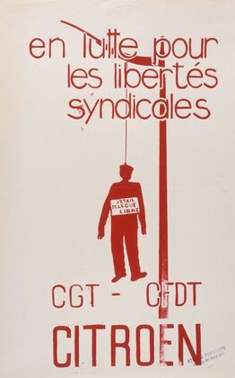 En lutte pour les libertés syndicales CGT-CFDT CITROEN (1968)