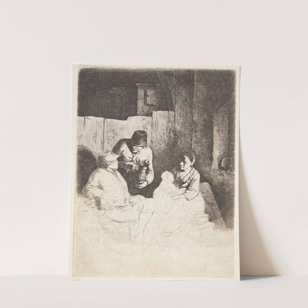 En mor med sit barn i en krostue by Cornelis Pietersz. Bega