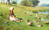 En pige vogter gæs (1886)