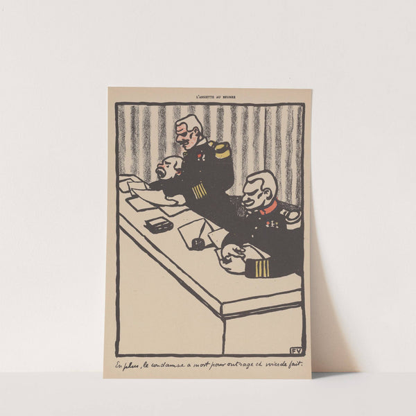 En plus, le condamne a mort pour outrage et voies de fait (1902) by Félix Vallotton