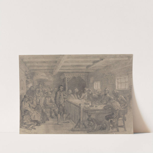 En rettsscene på landet (1858) by Adolph Tidemand