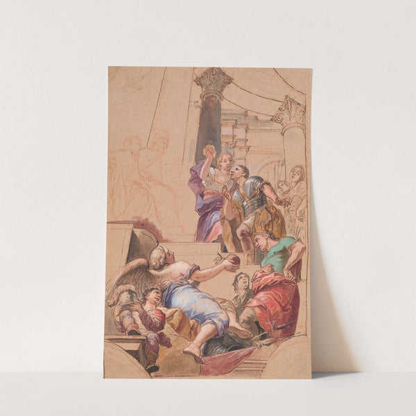 En Sejrende Feltherre I Audiens Hos Et Herskerpar (1624 – 1714) by Carlo Maratti