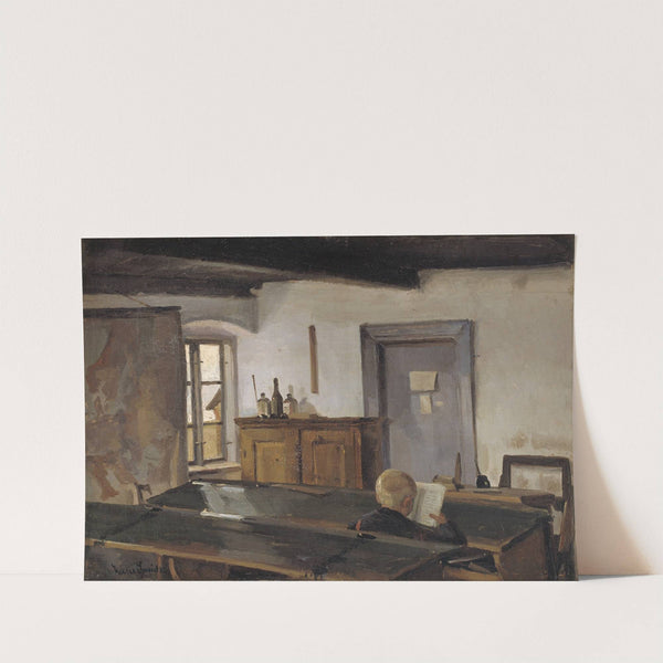 En Skolestue Med En Læsende Dreng by Hans Smidth