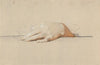 En venstre hånd hvilende på et bord, holdende en rose (1788 – 1791)