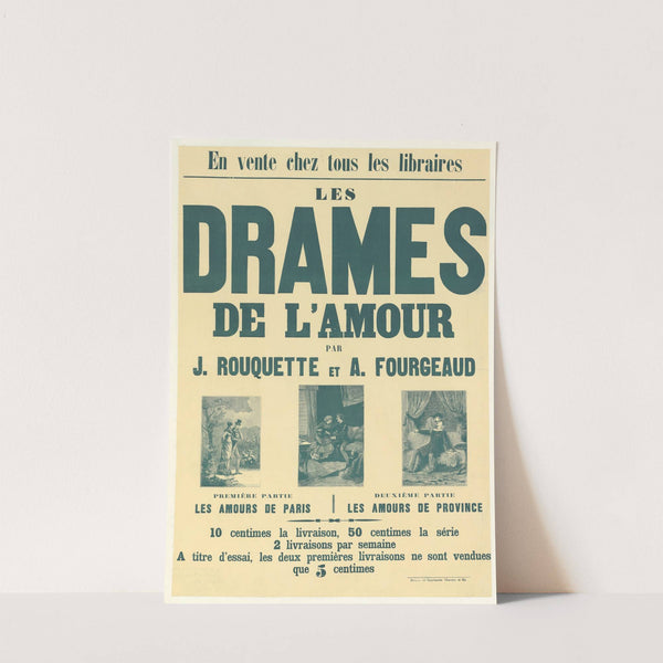 En vente chez tous les libraires, les Drames de l’amour par J. Rouquette et A. Fourgeaud (1886) by Imp. Charaire et Fils