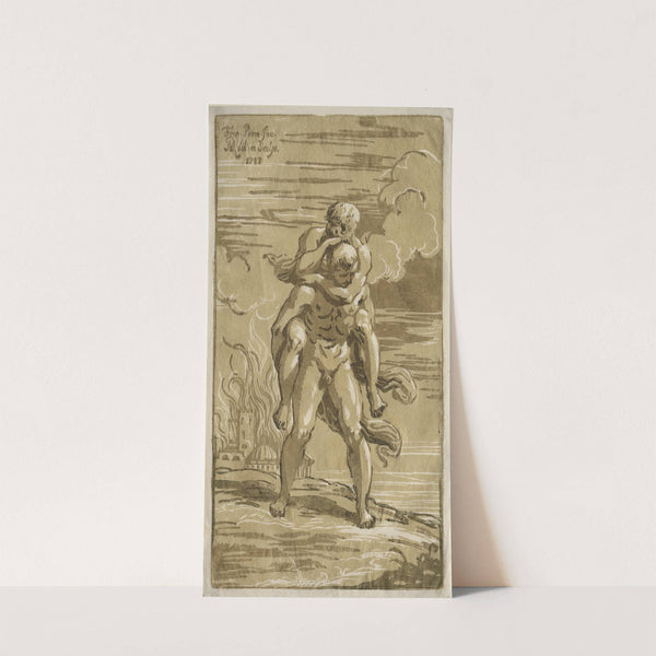 Eneas Carrying Anchises, his Father, from the Burning of Troy (1723) by Anton Maria Zanetti the Elder