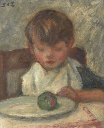 Enfant à la pomme