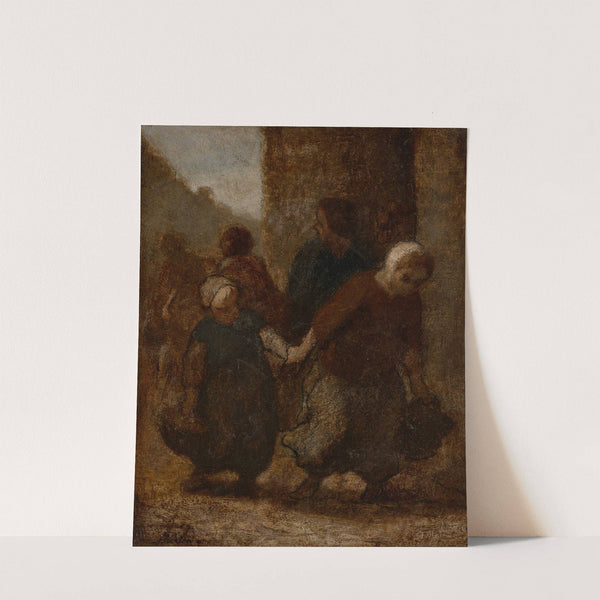 Enfants courant (Sortie de l’école) (circa 1847) by Honoré Daumier